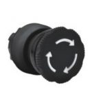 P6B - Black mushroom button turn to release - 40 mm