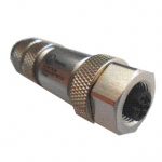 Messing connector 4 polig female